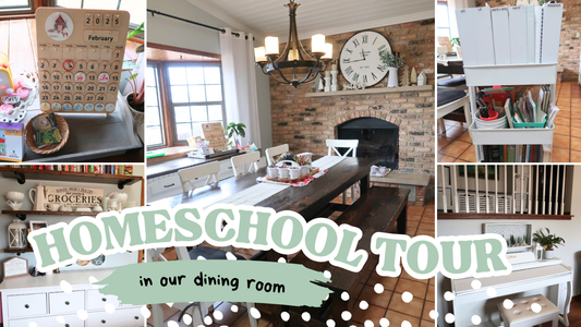 No Homeschool Room?!? NO PROBLEM! || How We Homeschool in our Dining Room