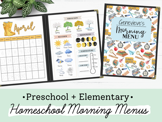 Introducing . . . Homeschool Morning Menus!