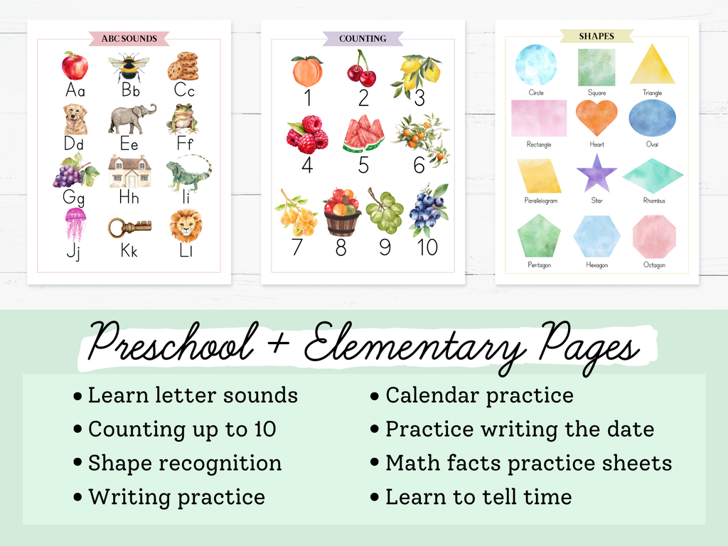 Homeschool Morning Menus | 2026-2027 School Year