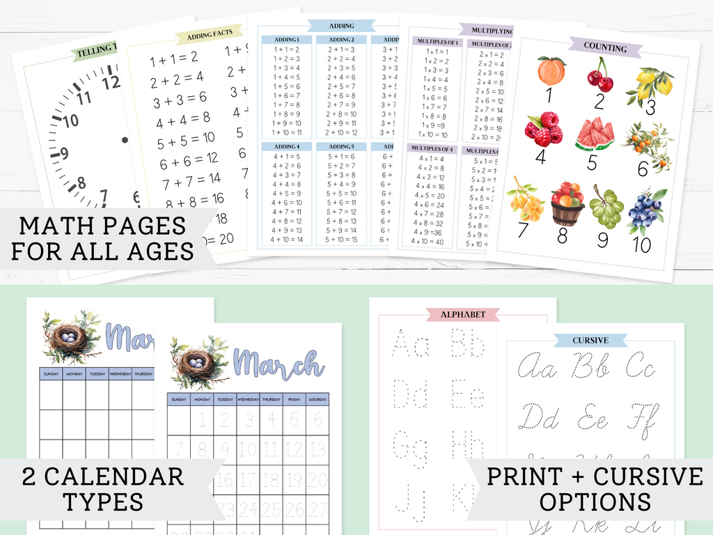 Homeschool Morning Menus | 2026-2027 School Year