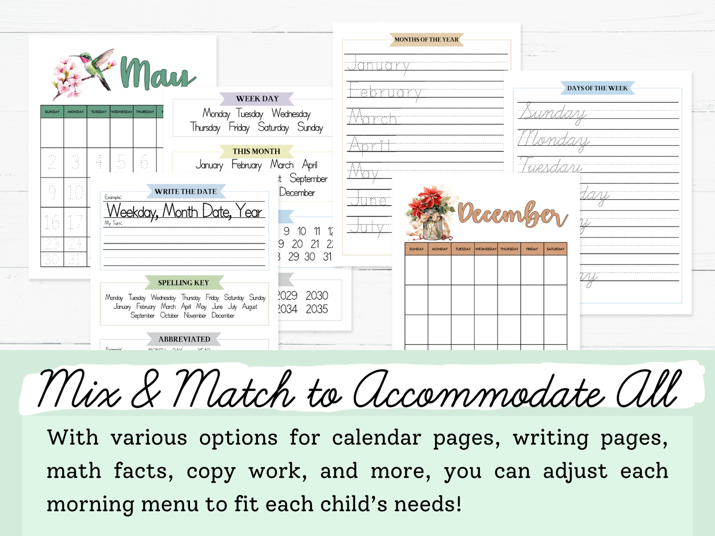 Homeschool Morning Menus | 2026-2027 School Year
