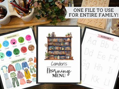 Homeschool Morning Menus | 2026-2027 School Year