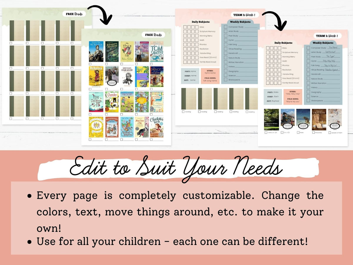 Student Homeschool Planners 2026-2027