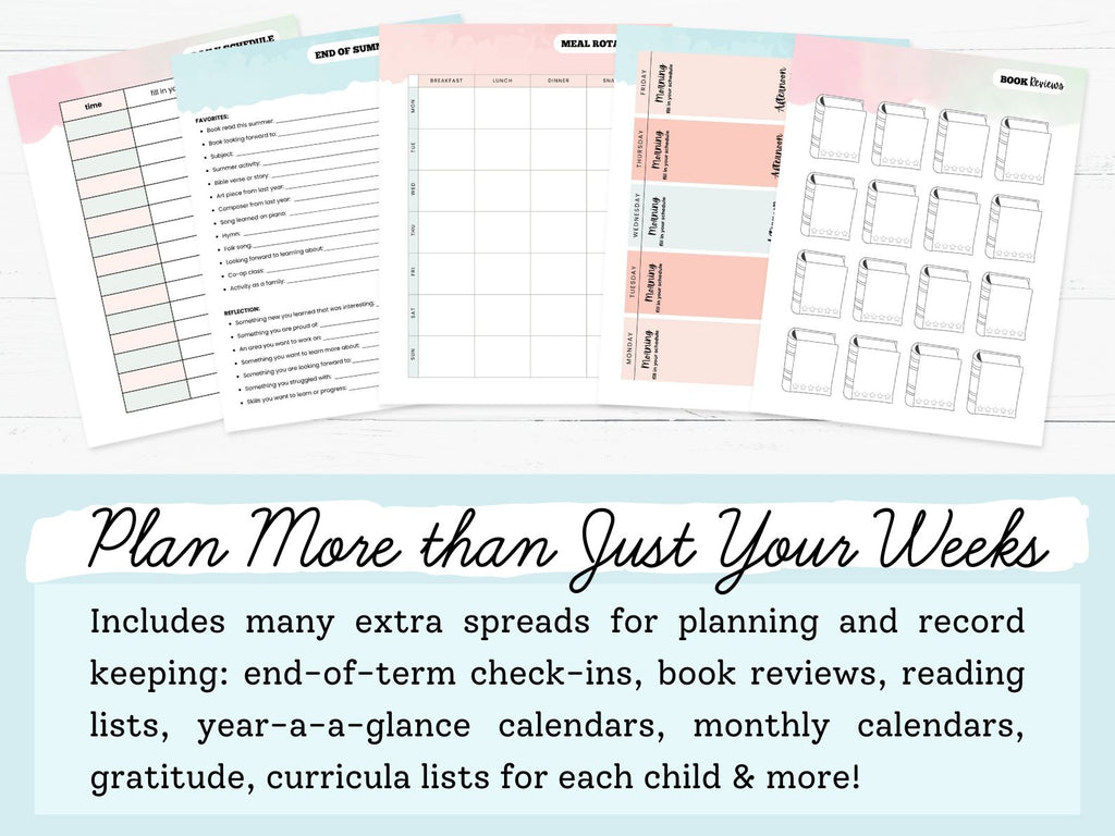 Teacher Homeschool Planners 2026-2027