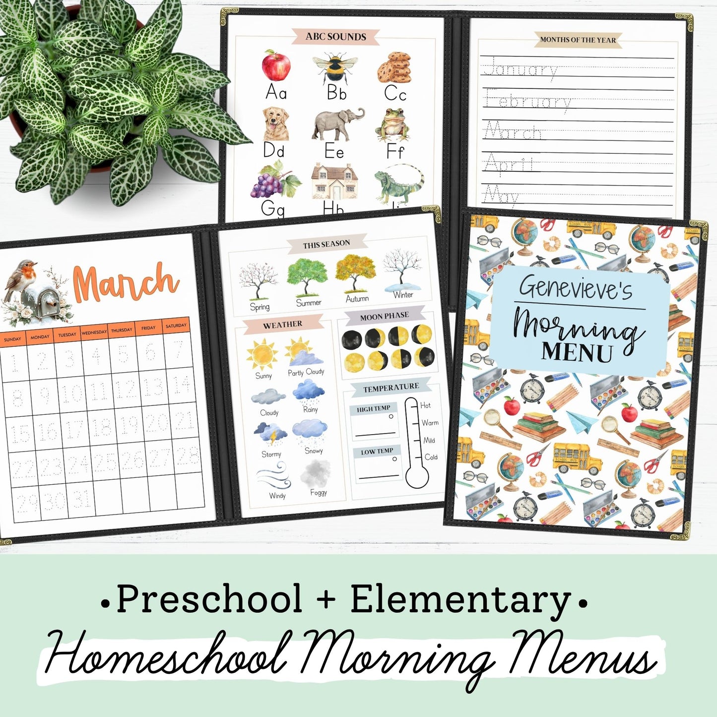 Homeschool Morning Menus | 2025-2026 School Year
