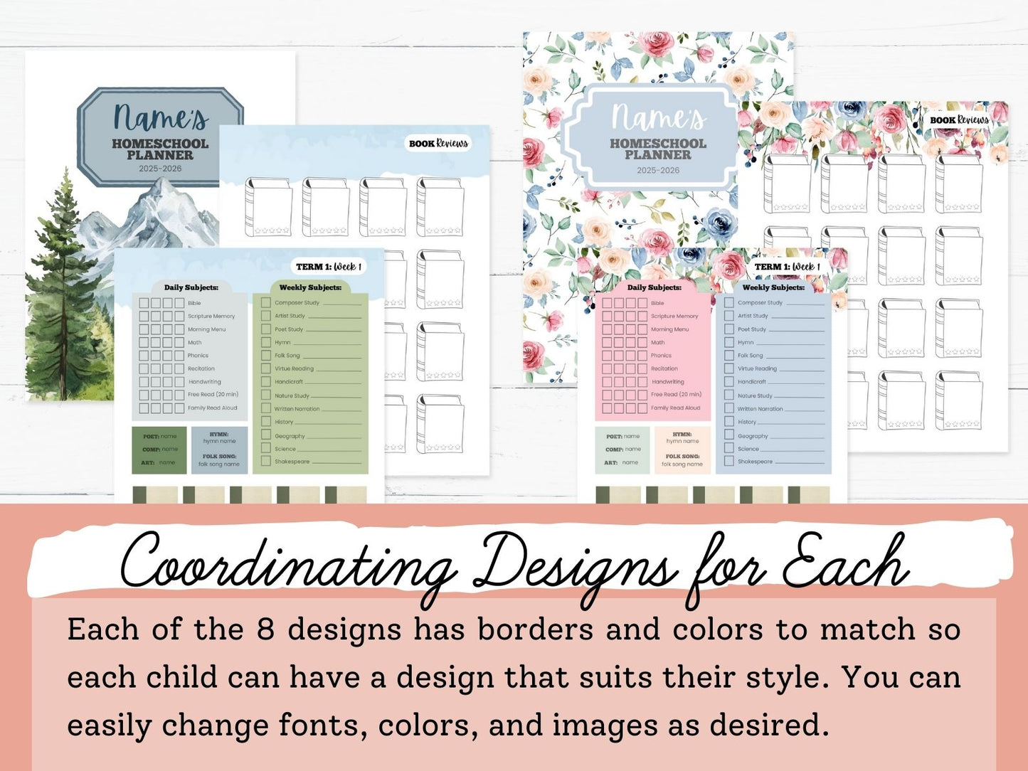Student Homeschool Planners 2025-2026
