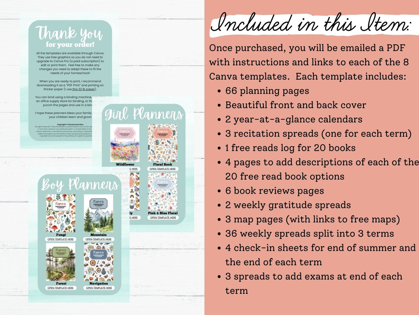 Student Homeschool Planners 2025-2026