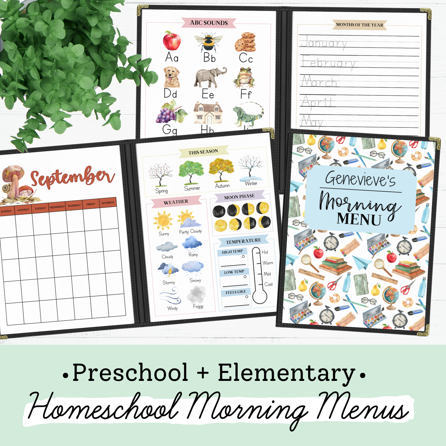 Homeschool Morning Menus | 2026-2027 School Year