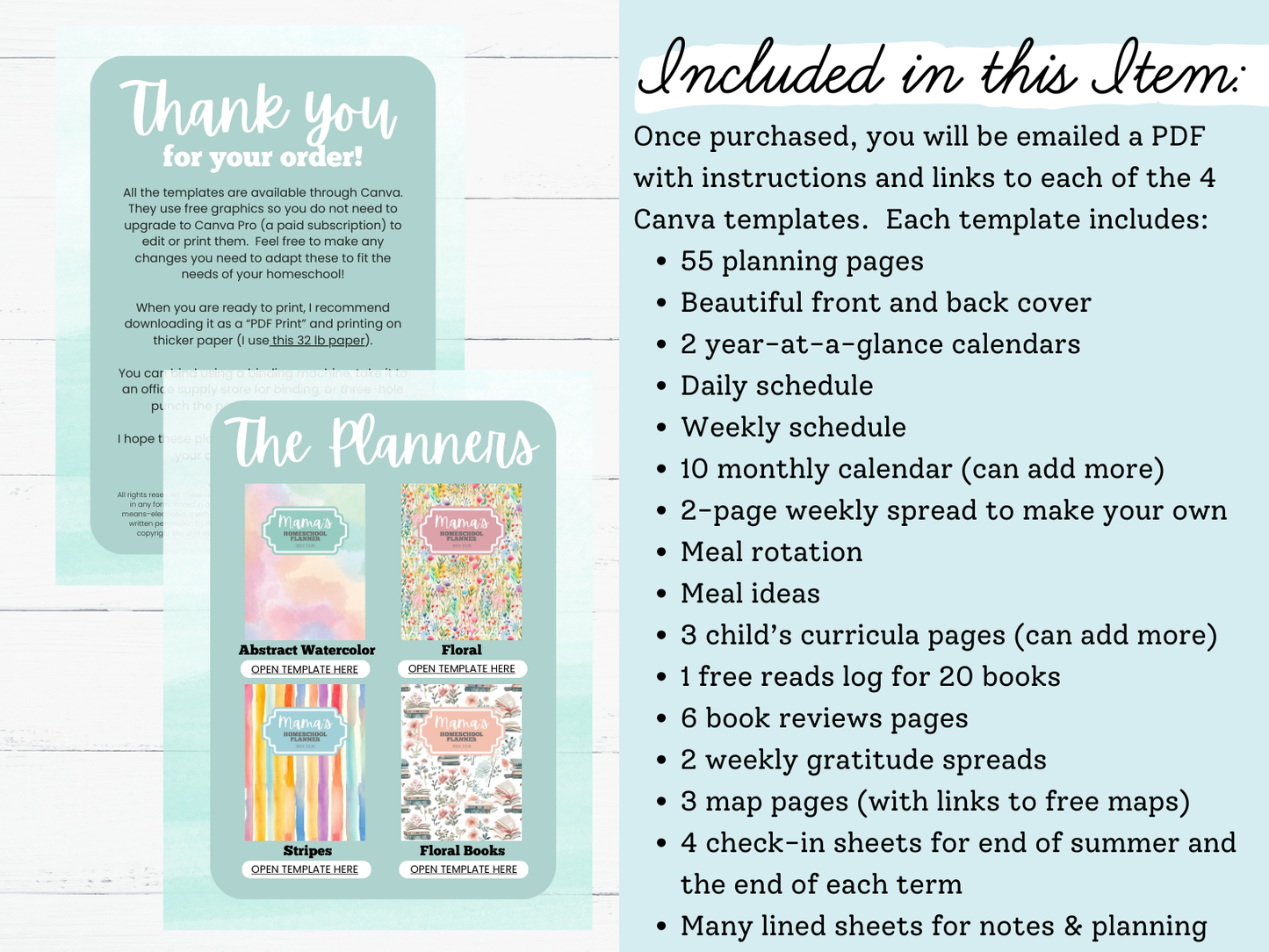 Teacher Homeschool Planners 2025-2026
